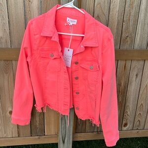 Risen Coral Denim Jacket, 1XL